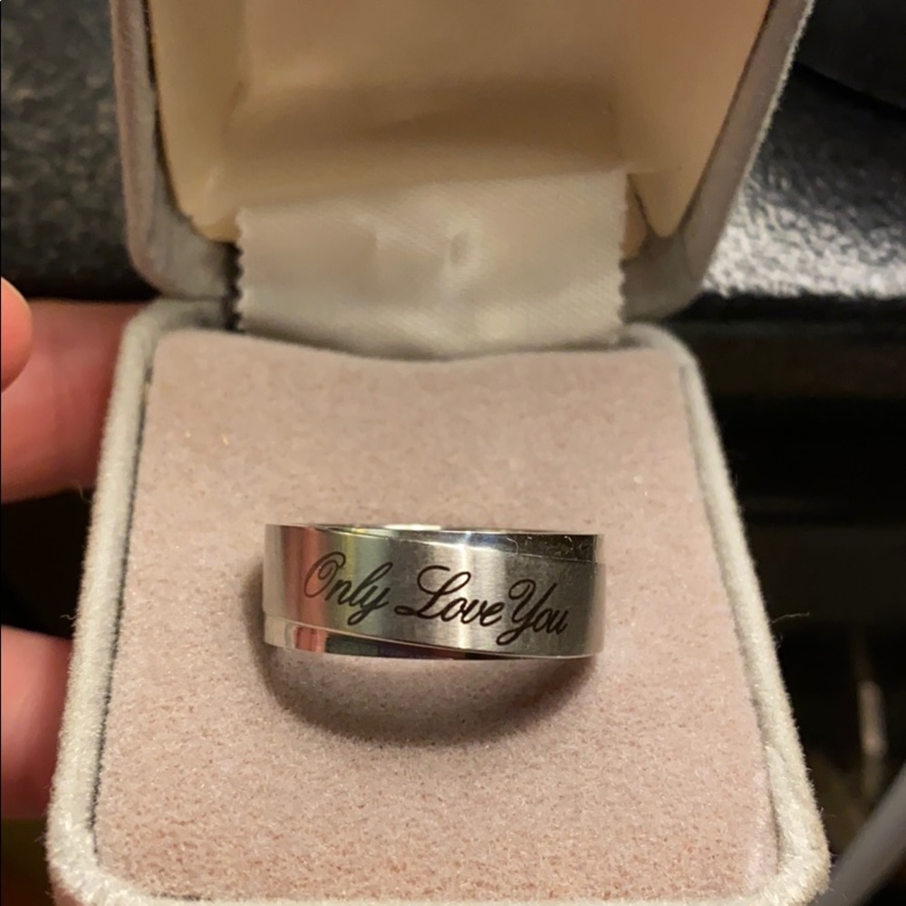 NWT, Unisex “Only Love You” titanium ring
